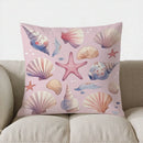 Axyaa Seashell & Starfish Pattern Decorative Pillow Cover