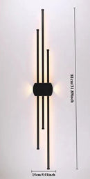 Axyaa Black Aluminum LED Wall Light for Modern Indoor Lighting