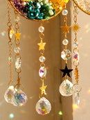 Axyaa Crystal Prism Wind Chimes Rainbow Maker Wall Hanging Room Decor Moon Catchers