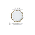 Axyaa Light Luxury Ceramic Dinner Plate for Steaks, Noodles, Fruits, and Dim Sum