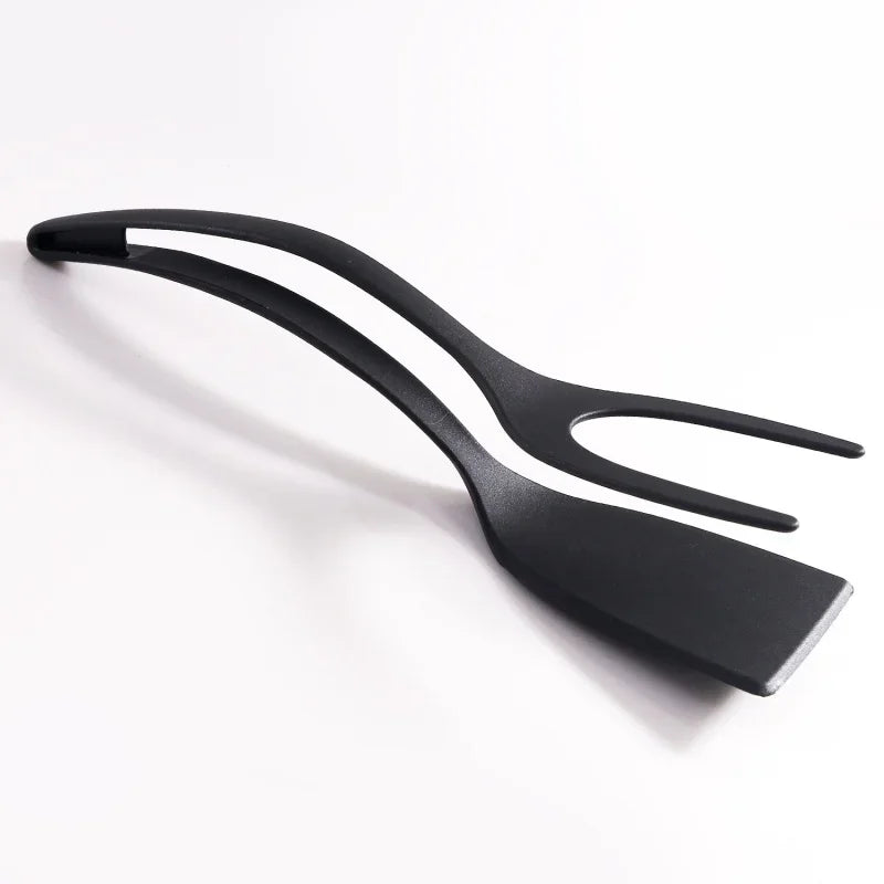 Axyaa 2-in-1 Egg Steak Spatula Clamp, Nylon Kitchen Flip Cooking Spatula