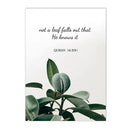 Axyaa Islamic Botanical Canvas Wall Art with Tulip and Eucalyptus - Green Leaf Quran Décor