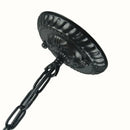 Axyaa Farmhouse Chandelier: Metal Industrial Pendant Lighting, Traditional Black Ceiling Fixture