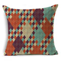 Axyaa Retro Geometry Linen Pillowcase - 45*45cm