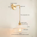 Axyaa Green Glass LED Wall Light - Nordic Modern Bedroom Living Room Lamp
