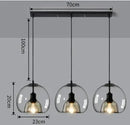 Axyaa Glass Chandelier: Stylish Nordic Pendant Light for Dining Room and Bedroom