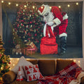 Axyaa Santa Claus Tapestry: Festive Home Decor for Parties, Living Room, Bedroom