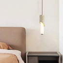 Axyaa Stone Bedside Counter Set with Pendant Lights