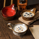 Axyaa Leopard Print Ceramic Salad Bowl Set