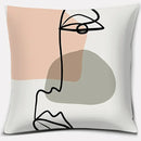Axyaa Abstract Face Collection Print Square Pillowcase