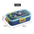 Axyaa Cartoon Lunch Box Spoon Leak-Proof Bento Box Kids Food Container