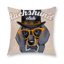 Axyaa Cartoon Dog Cushion Cover - Decorative Pillowcase for Home and Car - 45*45cm