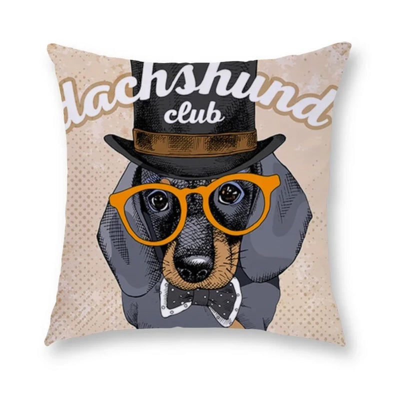 Axyaa Cartoon Dog Cushion Cover - Decorative Pillowcase for Home and Car - 45*45cm