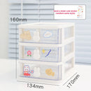 Axyaa Kawaii Plastic Drawer Organizer for Desk Storage & Makeup - Cute Stationery Holder