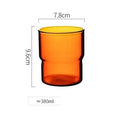 Axyaa 300-380ml Stackable Glass Mug Tumbler Cup in Various Colors for Hot/Cold Beverages