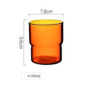 Axyaa 300-380ml Stackable Glass Mug Tumbler Cup in Various Colors for Hot/Cold Beverages
