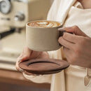 Ceramic Coffee Cup with Saucer 250ml Large Capacity Tea Cup by Axyaa