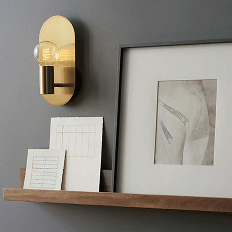 Gold Bedroom Wall Lamp, Modern Sconce Fixtures by Axyaa: Elegant Indoor Lighting for Home Decor