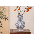 Axyaa Blue and White Chinese Porcelain Vase for Home Decor