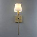 Axya Rustic Wall Lamp Industrial Sconce Lighting Fixture White Textile Shade