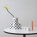 Axyaa Striped Wave Point Ceramic Vase - Geometric Flower Pot Home Decor
