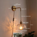 Axyaa LED Copper Wall Light for Bathroom Mirror Hallway Bedroom Glass Lamp