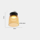 Axyaa Amber Glass LED Pendant Lights: Modern Nordic Hanging Lamp for Home Decor