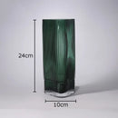 Axyaa Relief Stripe Glass Vase: Modern Minimalism Decor for Flowers, Desk, and Crafts
