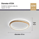 Axyaa Nordic Wood LED Ceiling Light for Bedroom Living Room Dining Balcony
