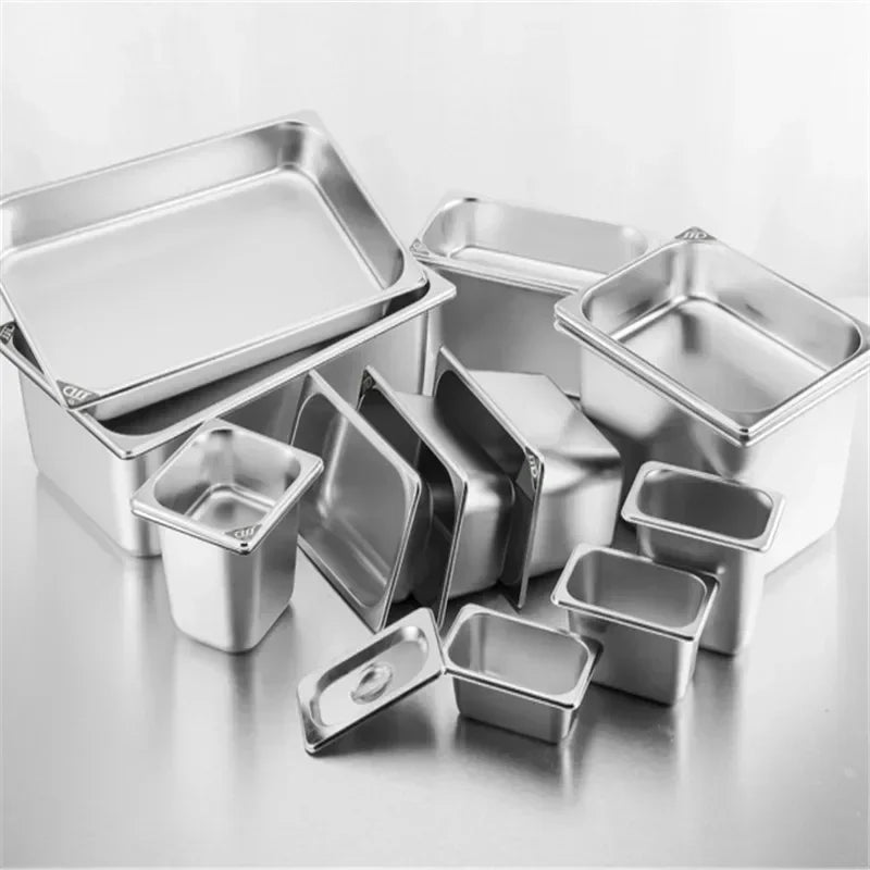Axya Stainless Steel GN Pan Set for Chafing Buffet and Food Service