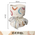 Axyaa Ceramic Vase for Flowers Arrangement Home Decor Bouquet Hydroponic Dried Flowers