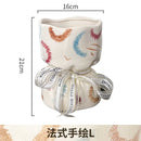 Axyaa Ceramic Vase for Flowers Arrangement Home Decor Bouquet Hydroponic Dried Flowers