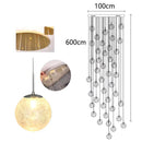 Axyaa Crystal Chandelier Stair Pendant Lamp Living Room Pendant Lights Interior Lighting