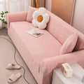 Axyaa Jacquard Fleece Sofa Cover - Universal Stretch, Anti-Scratch, All Seasons