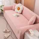 Axyaa Jacquard Fleece Sofa Cover - Universal Stretch, Anti-Scratch, All Seasons