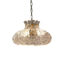 Axyaa Clear Glass Pendant Chandelier, LED Indoor Lighting for Bedroom, Bar, Dining Room.