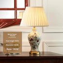 Axyaa Retro Ceramic LED Table Lamp - Blue and White Porcelain Bedroom Decor