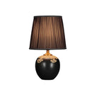 Axyaa Modern Black Ceramic LED Table Lamp for Home Bedroom Decor