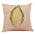 Axyaa Big Leaf Pattern Linen Pillowcase 45x45cm for Car Sofa Home Décor