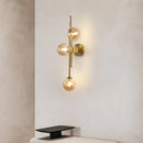 Axyaa 3-Head Blue Glass Ball Wall Lamp for Home Decor & Lighting