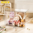 Axyaa Doll Storage Box: Transparent Display Stand for Plush Toys & Cotton Dolls