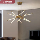 Axyaa Golden Nordic Chandelier for Home Decoration with LED Light