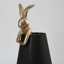 Axya Golden Rabbit Resin Desk Lamp LED Light for Living Room & Children's Room