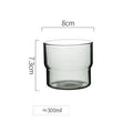 Axyaa 300-380ml Stackable Glass Mug Tumbler Cup in Various Colors for Hot/Cold Beverages