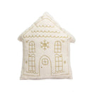 Tufted Embroidered Christmas Cushion Cover, Beige & Gold Milu Deer Design, Axyaa Brand
