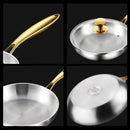 Axyaa 316 Stainless Steel Nonstick Frying Pan Wok for Gas Stove Induction