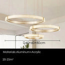 Axyaa Luxury Acrylic LED Pendant Chandelier for Modern Home Decor Lighting