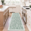 Axyaa Plant Flower Print Runner Green Kitchen Carpet Fashion Minimalist Non-slip Corridor Mat
