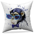 Axyaa Animal Print Pillowcase in Peach Skin Fabric - Modern Simple Cartoon Design