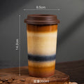Ceramic Axyaa Coffee Cup with Silicone Cover - Set of 2